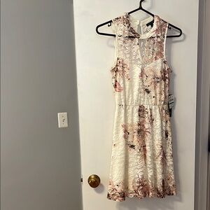 Floral Lace Sleeveless Dress